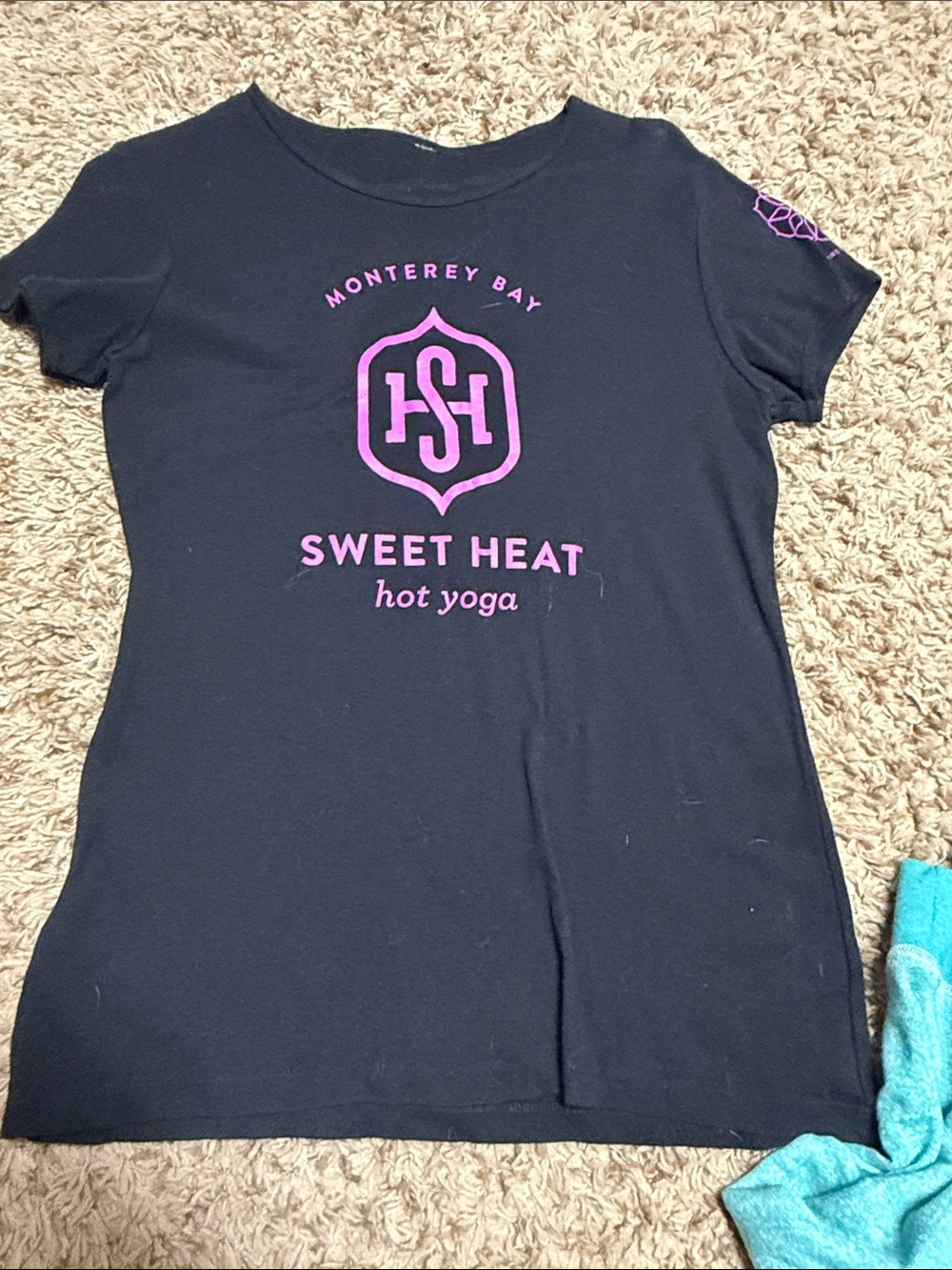 Sweet Heat Monterey Bay Black Tee with Pink Logo